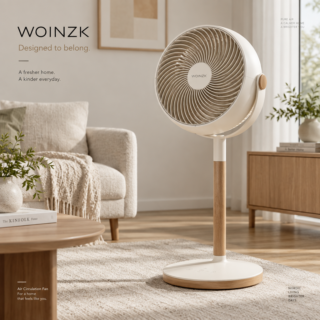 WOINZK NORD C7 Premium Air Circulator – Scandinavian Design for Natural Everyday Comfort