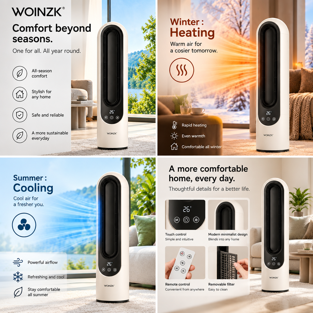 WOINZK CLIMATE X14 Premium Hot & Cool Fan – Comfort Beyond Seasons
