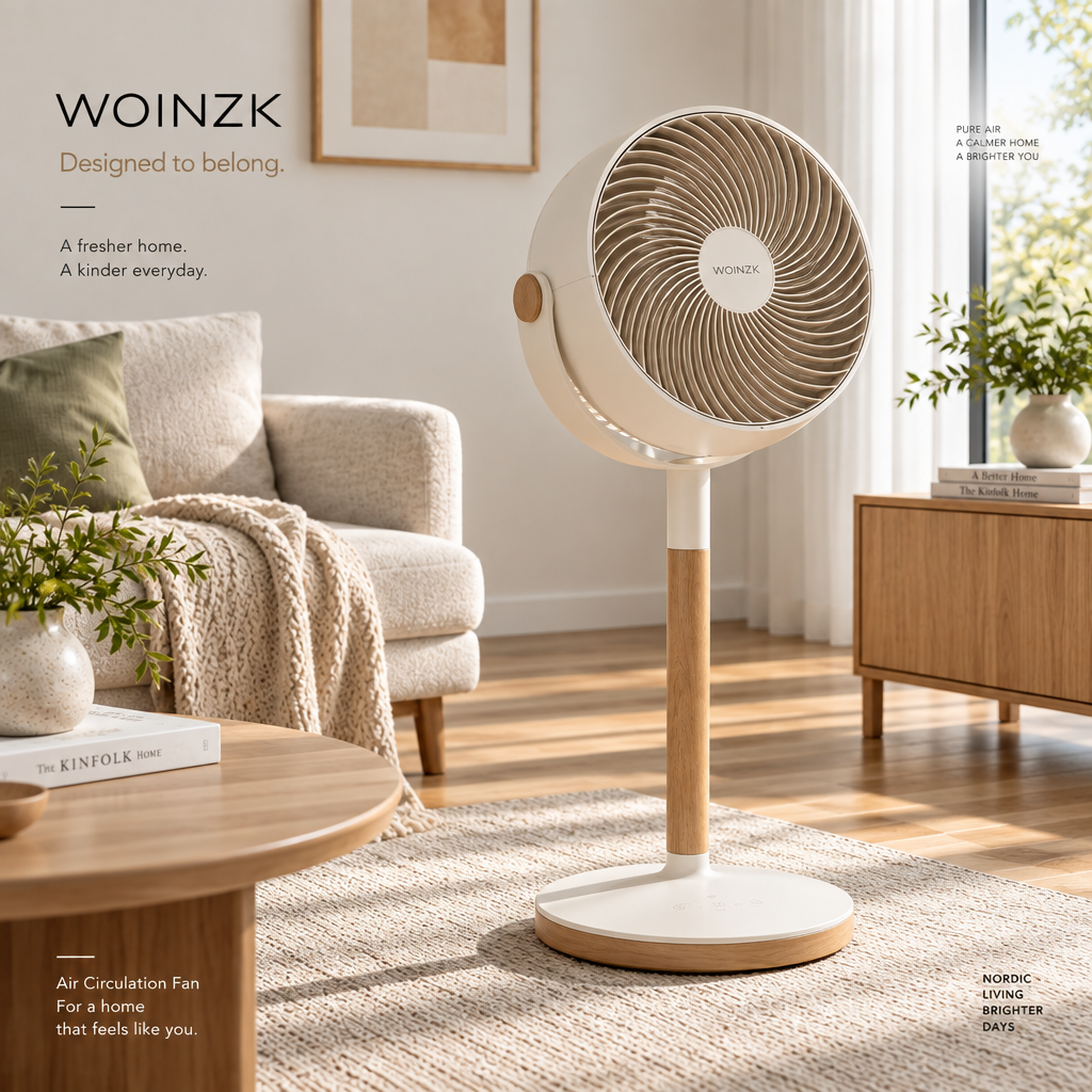 WOINZK NORD C7 Premium Air Circulator – Scandinavian Design for Natural Everyday Comfort